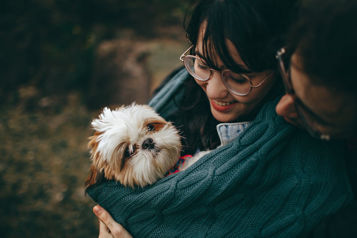 Owner with dog